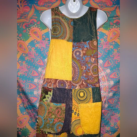 Kathmandu Colorful Patchwork Overalls - Picture 9 of 13